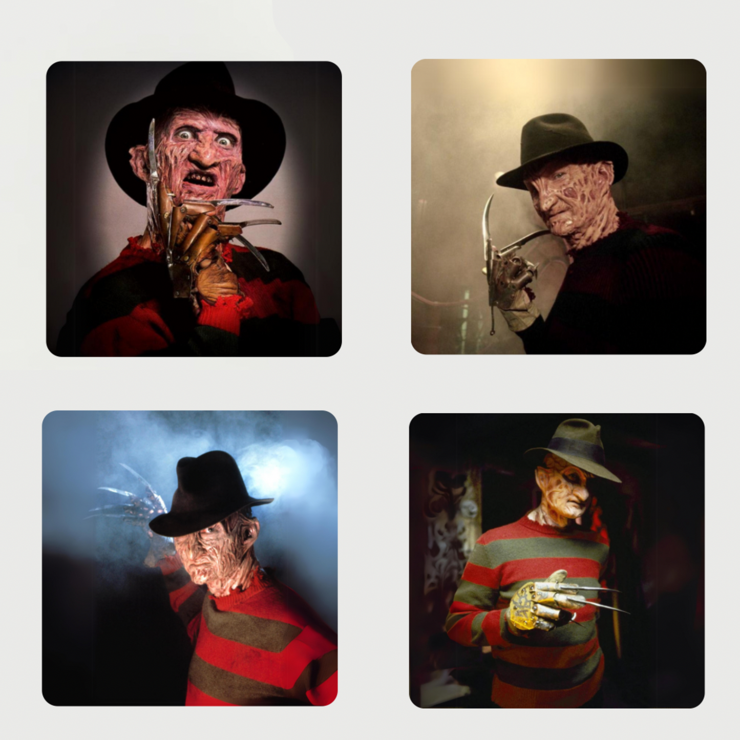 Horror Movie 4 Coaster Sets - Freddy - Jason - The Shining - Halloween plus many more!