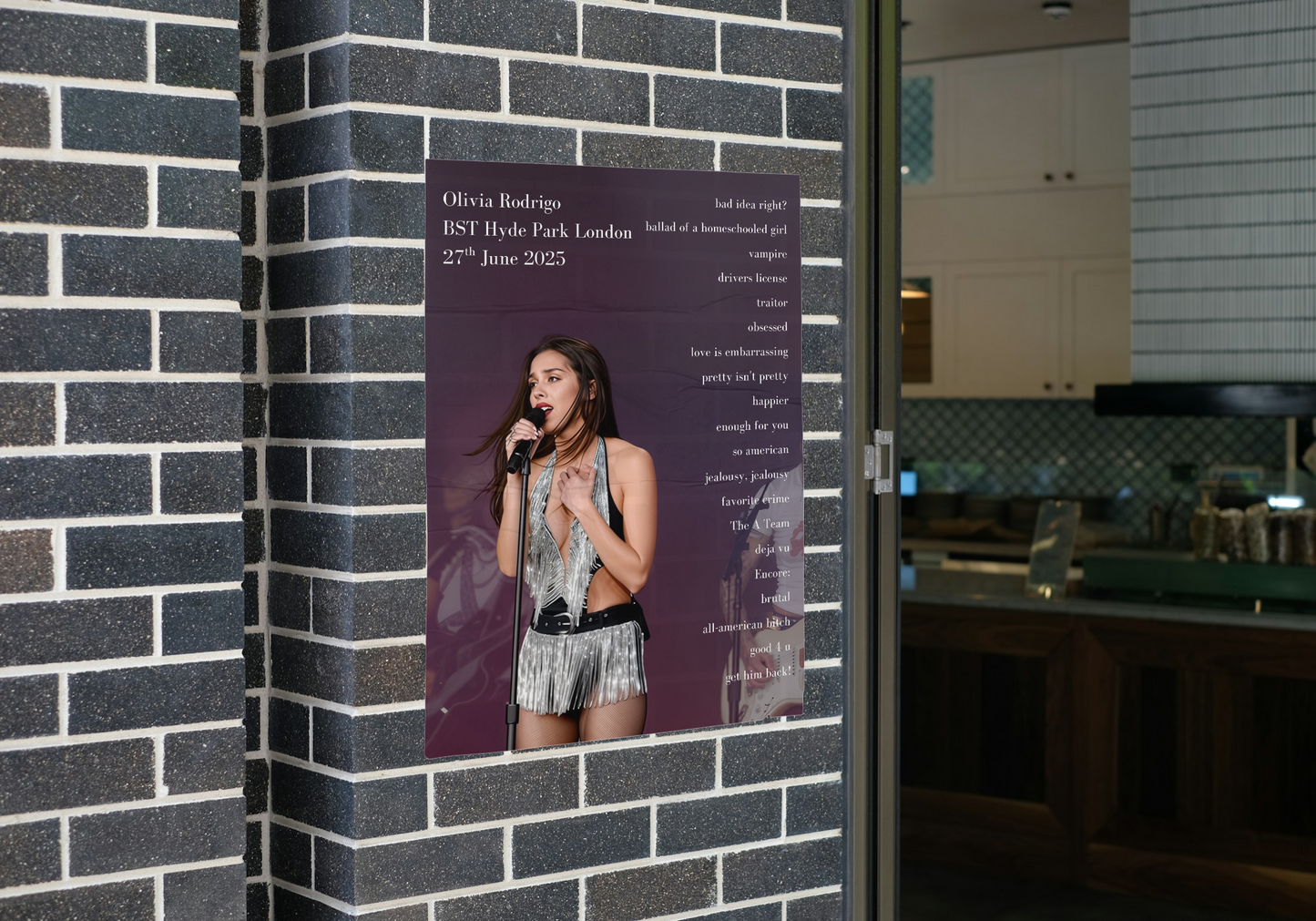 Olivia Rodrigo Manchester Setlist Posters | A1-5 Frame Option