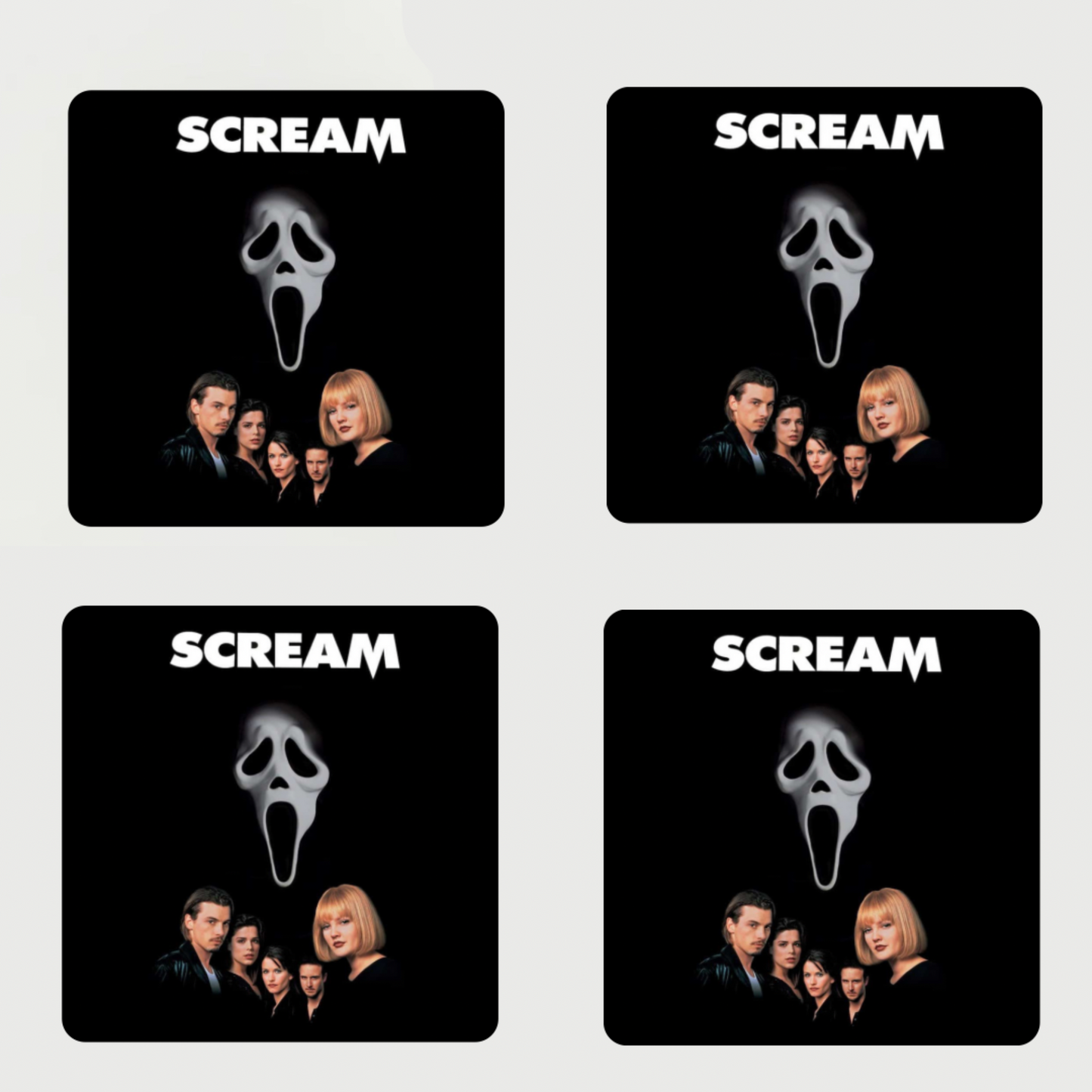 Horror Movie 4 Coaster Sets - Freddy - Jason - The Shining - Halloween plus many more!