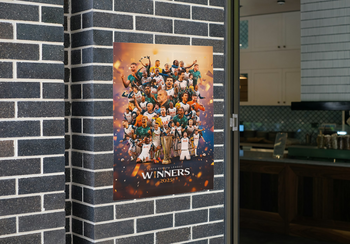 Tottenham Europa League 2025 Winners Poster - A1-5 Frame Option