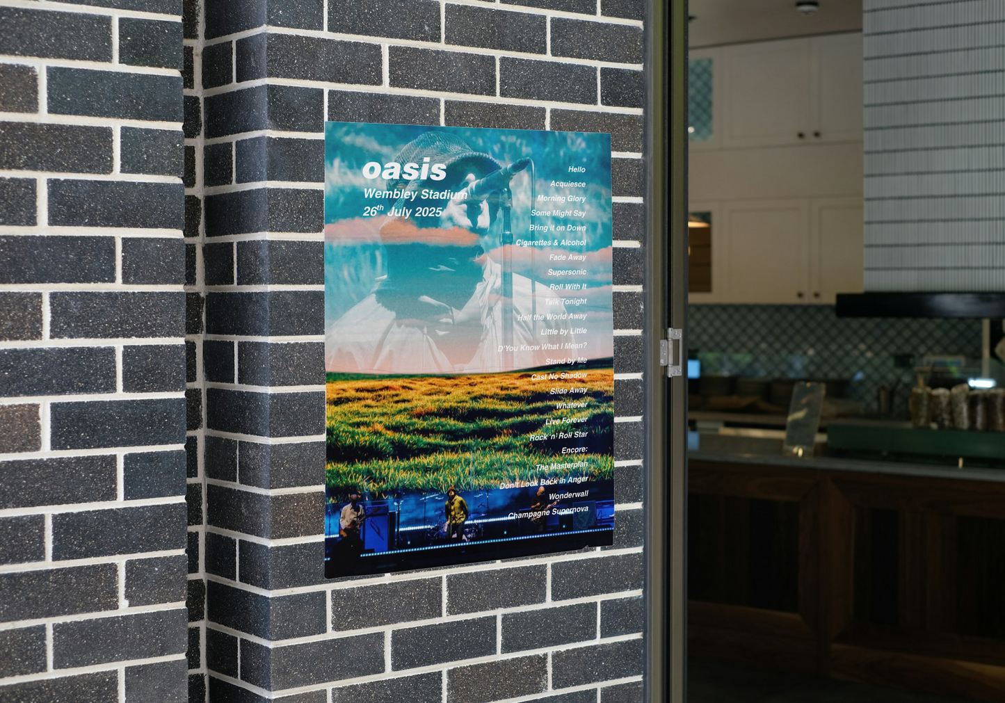 OASIS WEMBLEY 2025 SETLIST POSTER | ALL DATES | A1 - A5 Frame Option