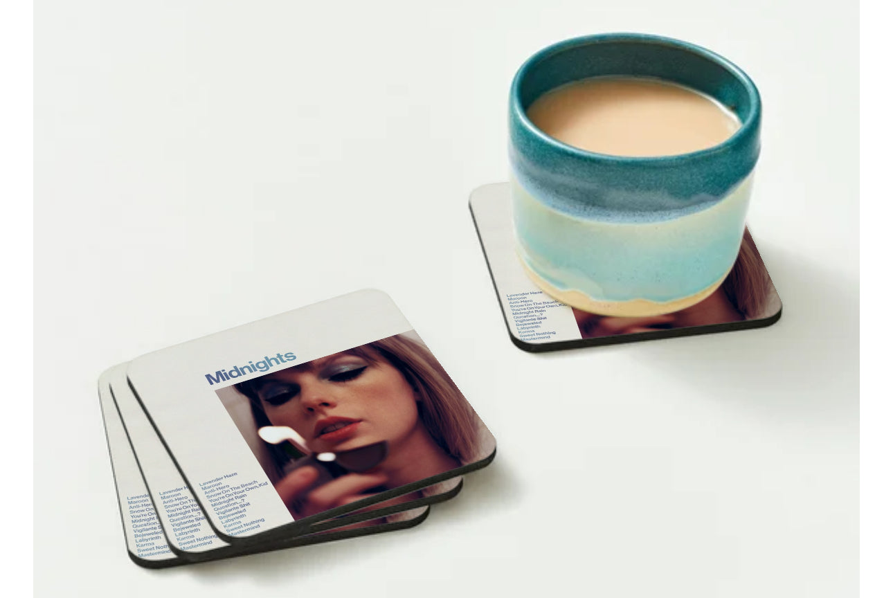 Taylor Swift Album Coaster Sets - Multiple Pack Sizes - Midnights 1989