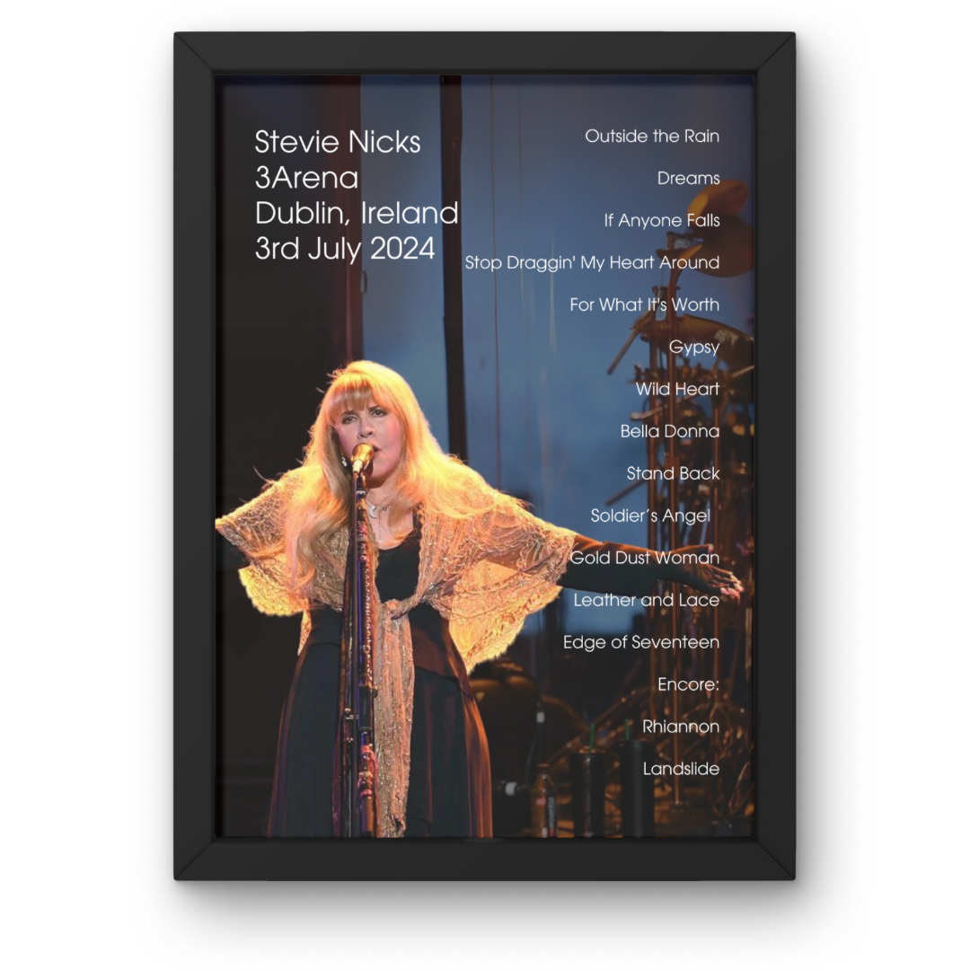 Custom Setlist Posters Any Gig/Artist YOU CHOOSE! A1-5 Frame