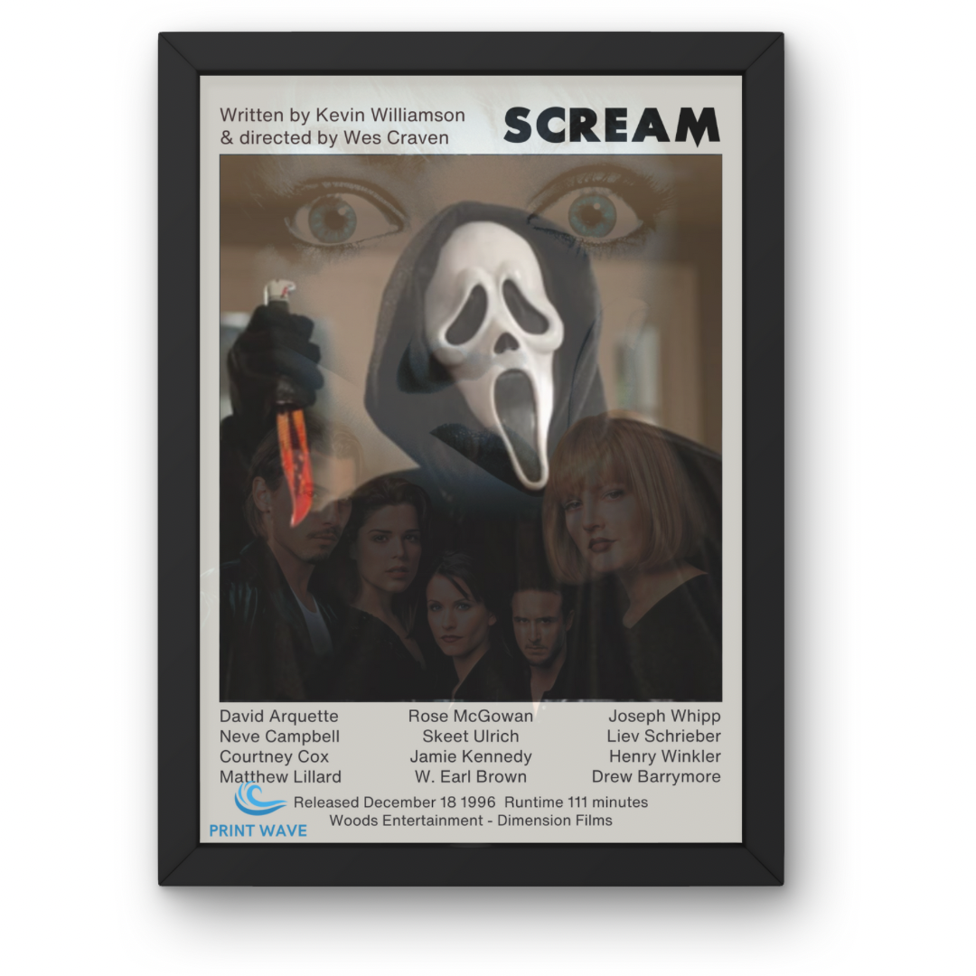Horror Movie Posters A1-A5 with Frame Option - Texas Chainsaw - Halloween - Silence of the Lambs + Many More