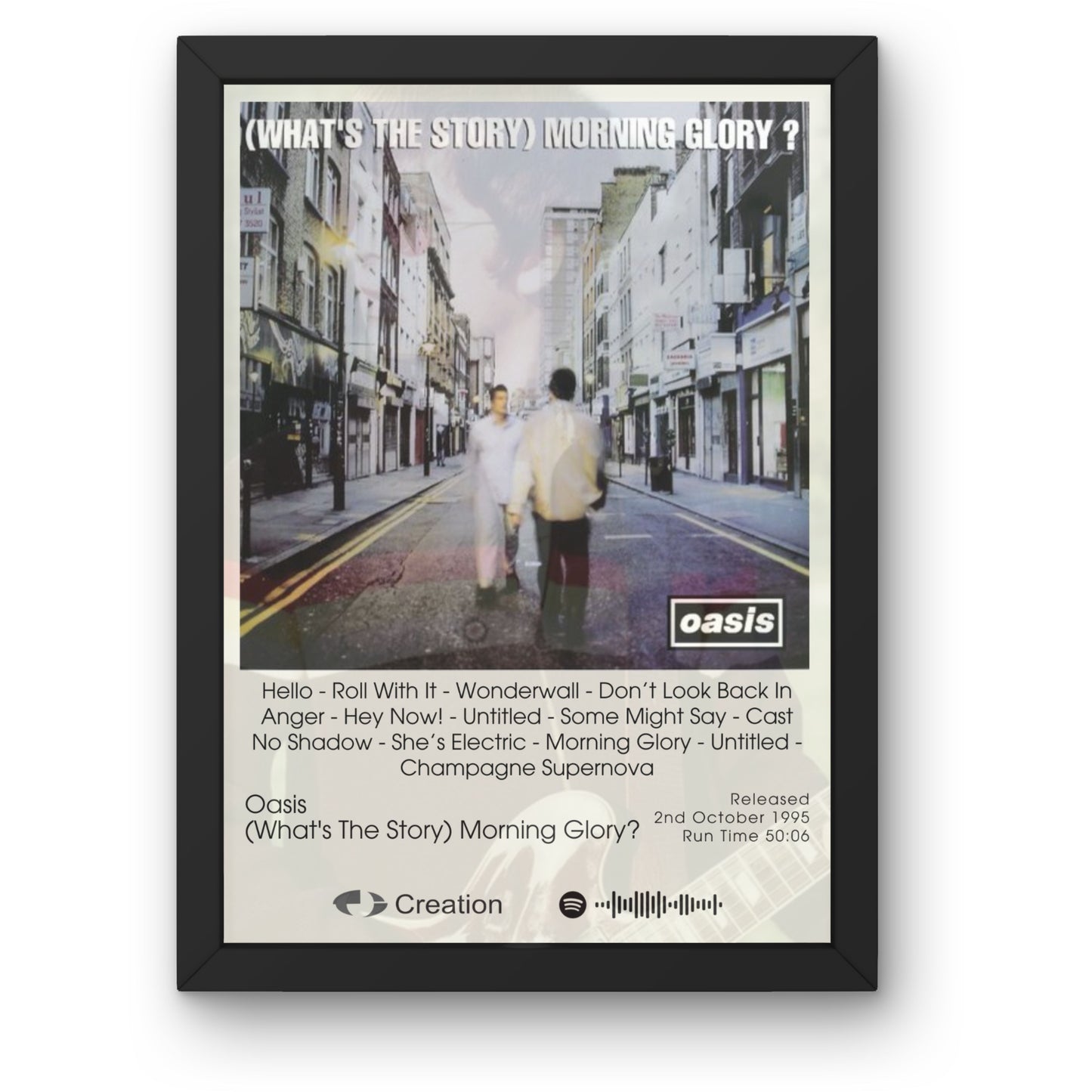 Oasis Album Posters | ALL ALBUMS AVAILABLE | A1-A5 Frame Option