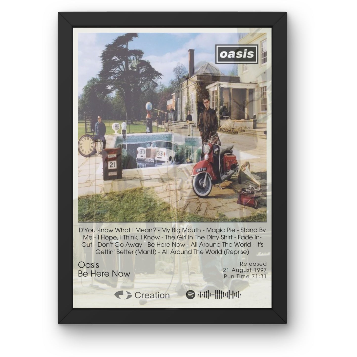 Oasis Album Posters | ALL ALBUMS AVAILABLE | A1-A5 Frame Option