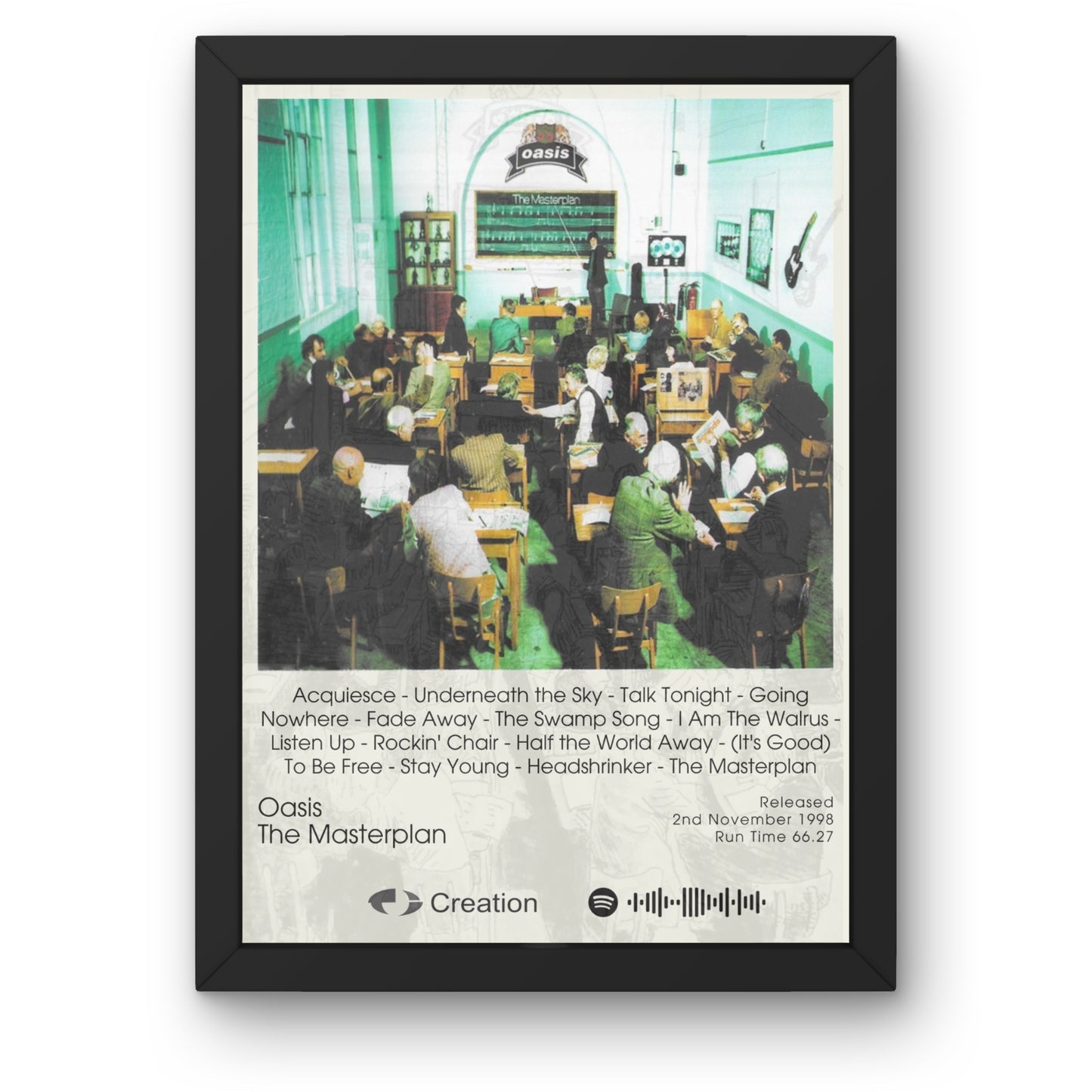 Oasis Album Posters | ALL ALBUMS AVAILABLE | A1-A5 Frame Option