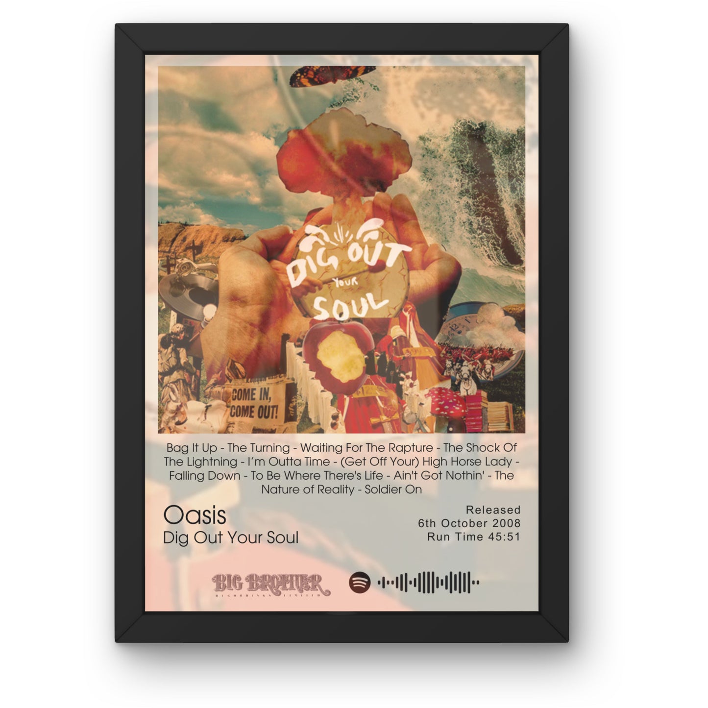 Oasis Album Posters | ALL ALBUMS AVAILABLE | A1-A5 Frame Option