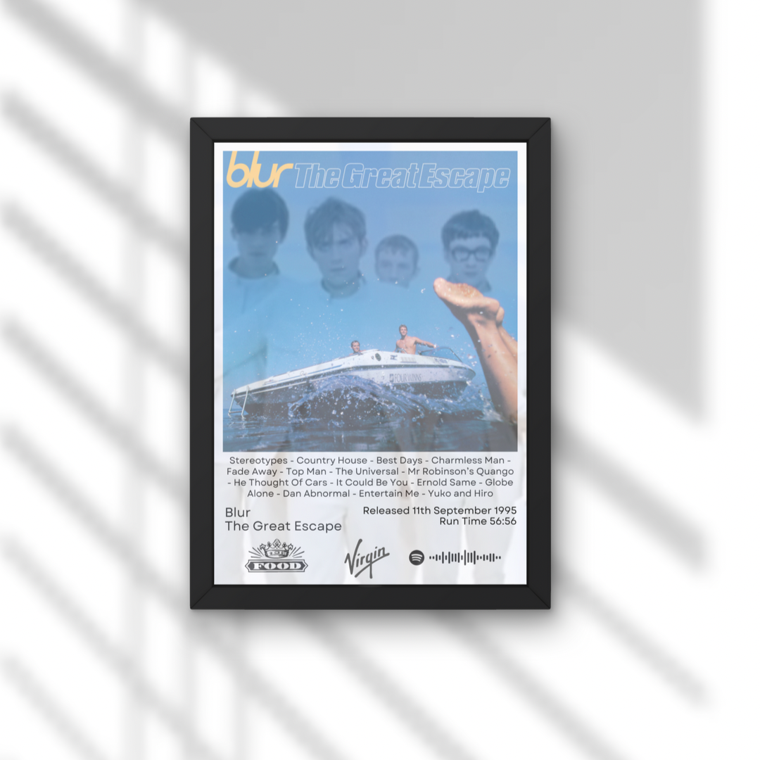 Blur Album Prints - ALL NINE AVAILABLE - A1 to A5 w/Frame Option