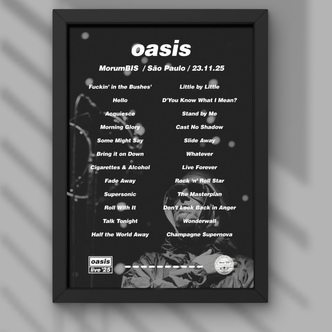 DIGITAL Oasis São Paulo Brazil 23/11/25 Setlist Print