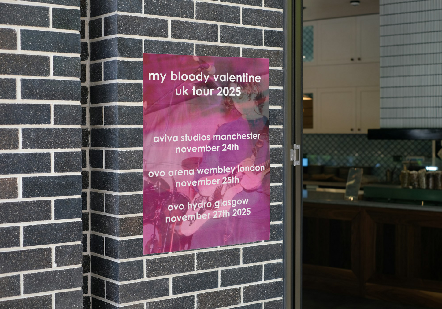 My Bloody Valentine UK Tour 2025 Poster A1-5 Frame Option Loveless Shoegaze