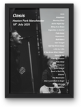 Oasis Manchester DIGITAL Setlist Print - All Dates