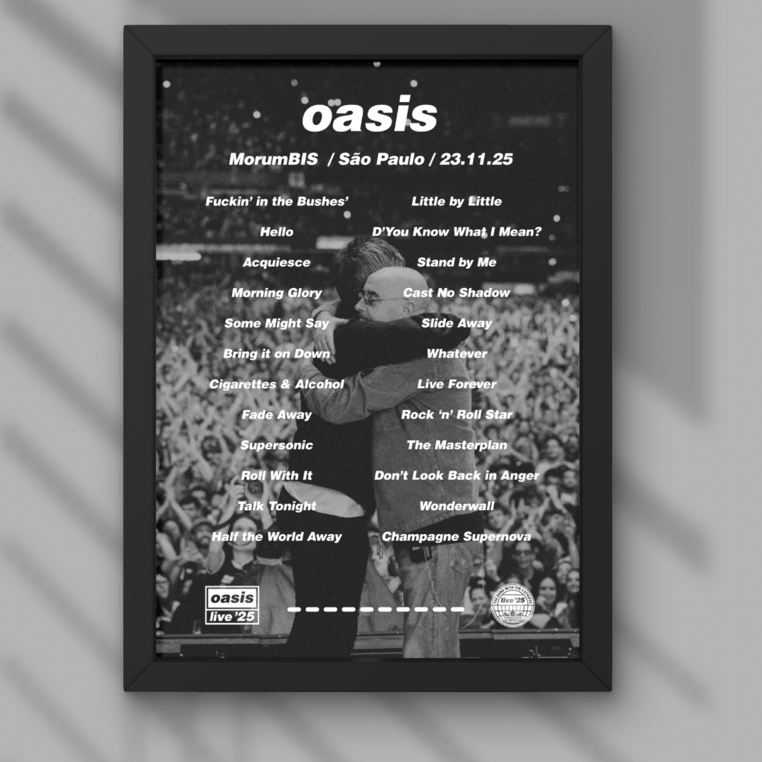 DIGITAL Oasis São Paulo Brazil 23/11/25 Setlist Print
