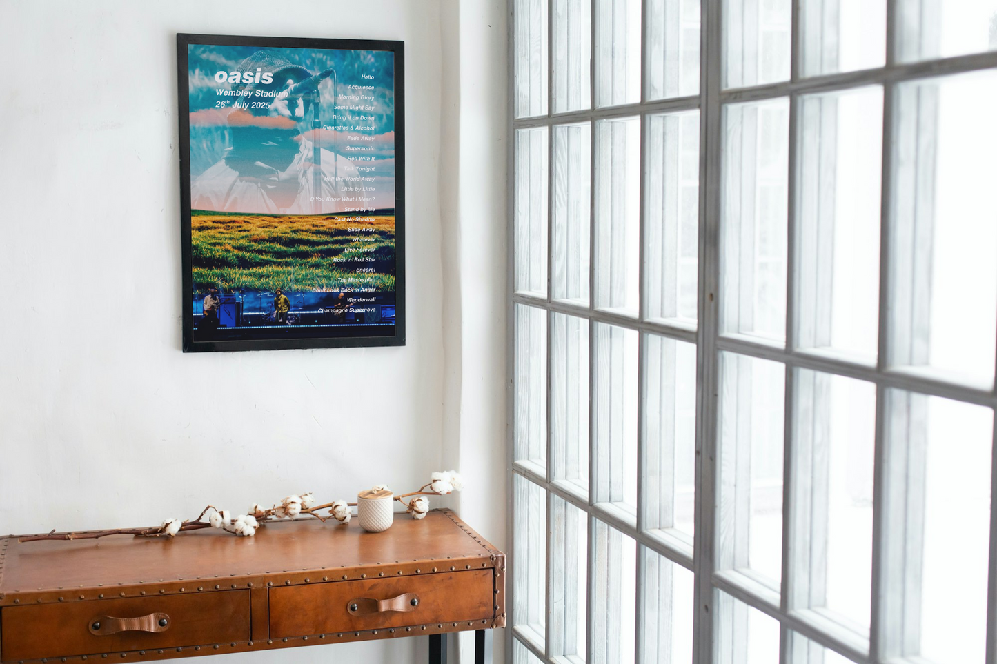 OASIS WEMBLEY 2025 SETLIST POSTER | ALL DATES | A1 - A5 Frame Option