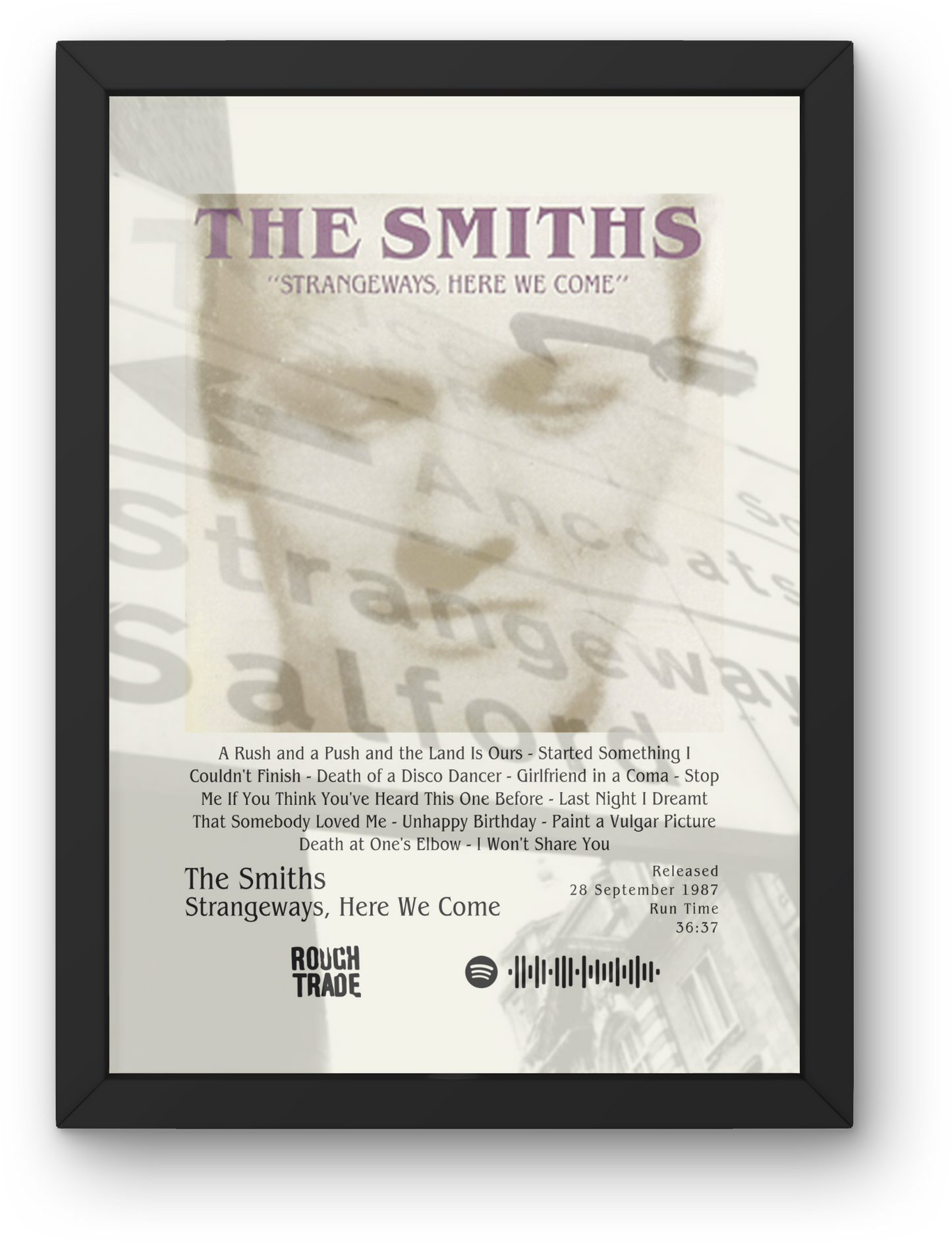 The Smiths Album Posters - All Four Available - A1 to A5 w/frame option