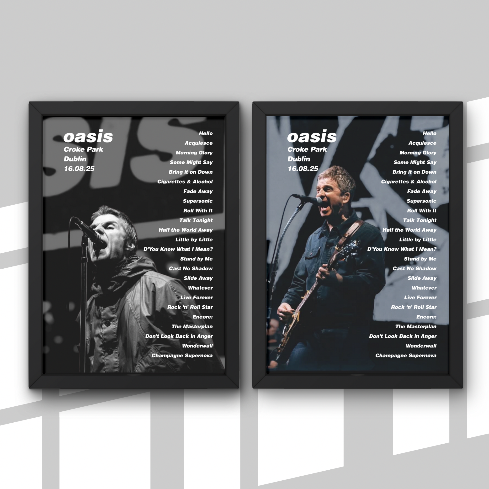 Oasis Dublin Print New Design - Both Dates