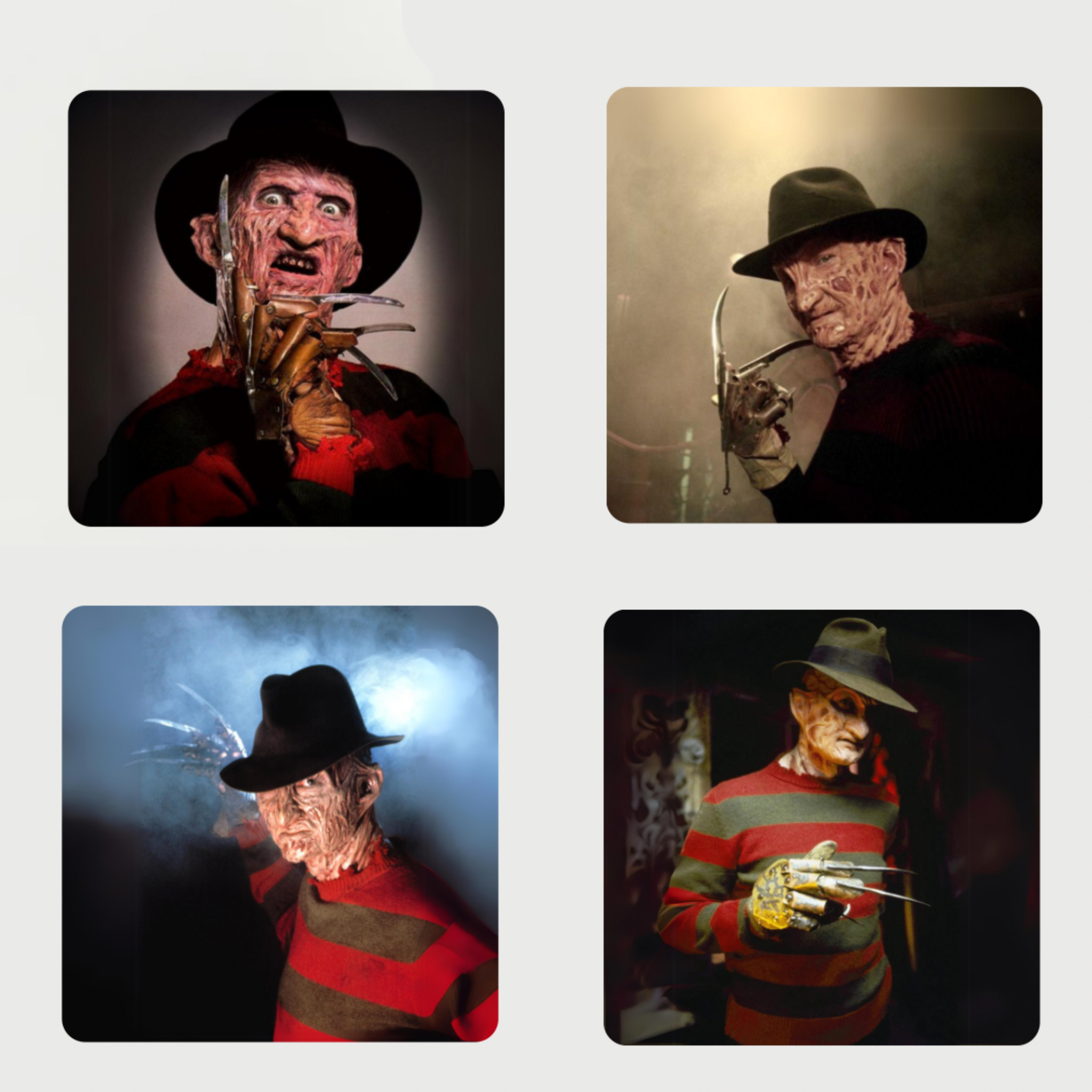 Horror Movie 4 Coaster Sets - Freddy - Jason - The Shining - Halloween plus many more!