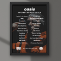 Oasis São Paulo Brazil 22/11/25 Setlist Print