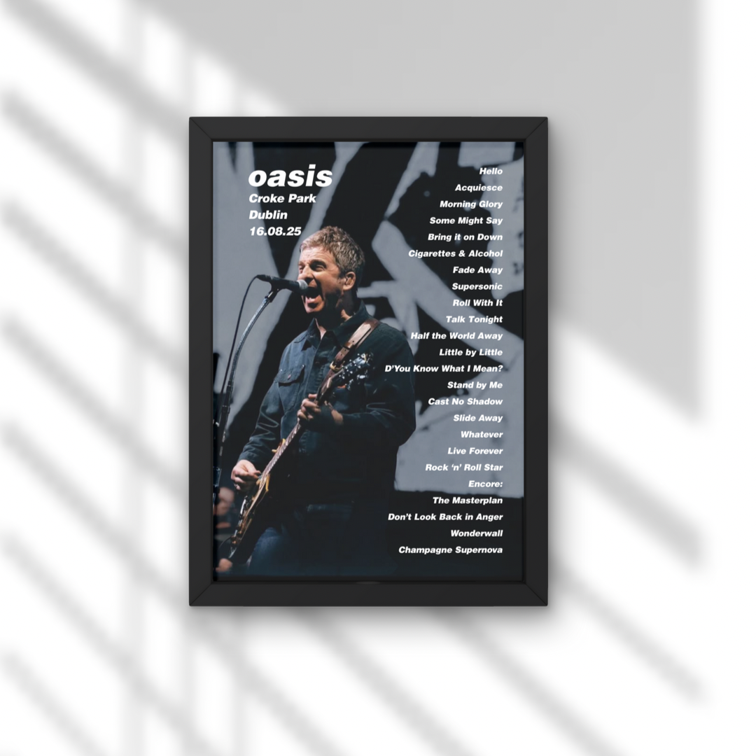 Oasis Dublin Print New Design - Both Dates