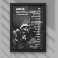 Oasis Melbourne Setlist Print Night Two 1st Nov
