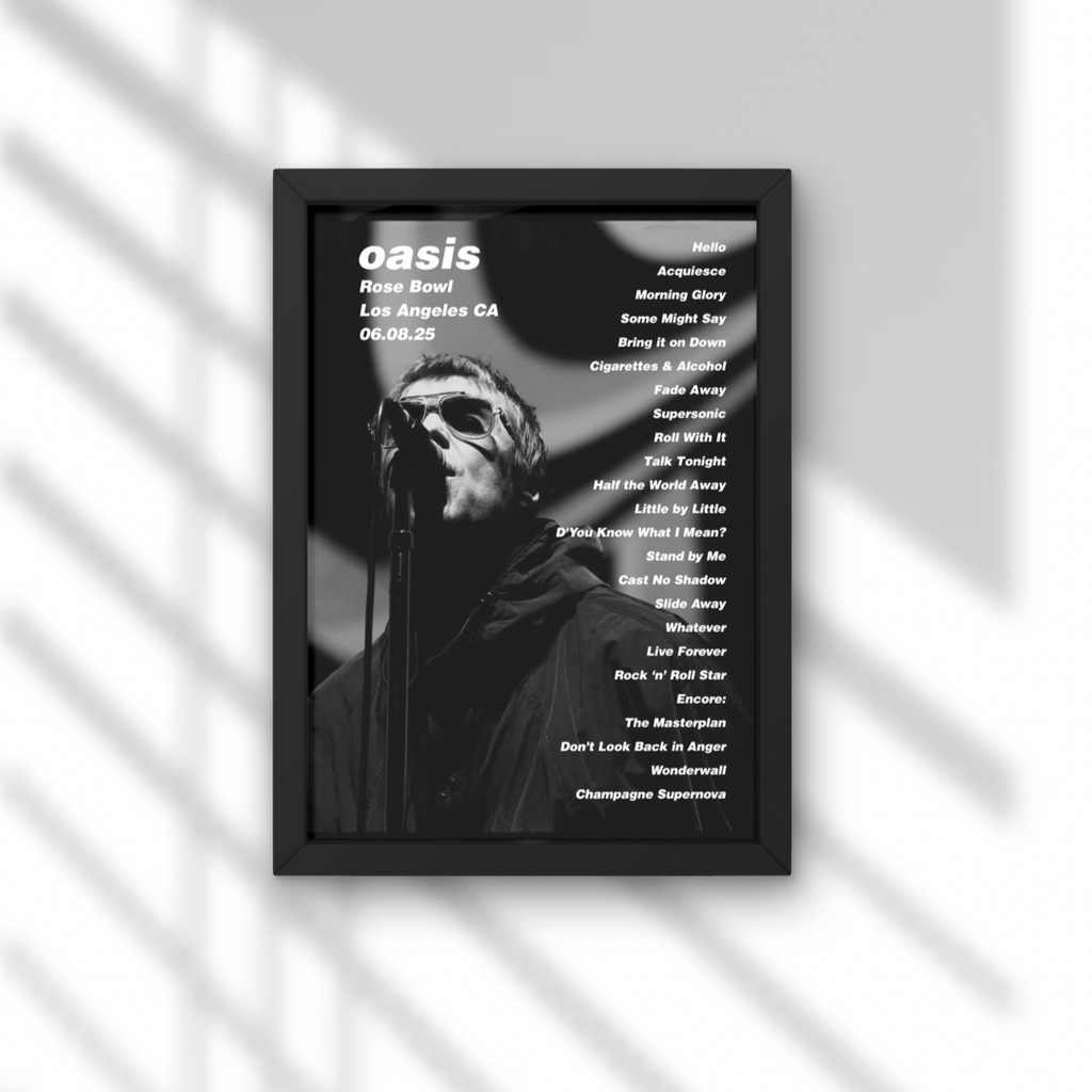 DIGITAL Oasis Los Angeles Setlist Print - Both Dates