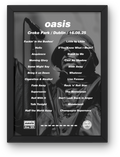 Oasis Dublin DIGITAL Setlist Print - All Dates