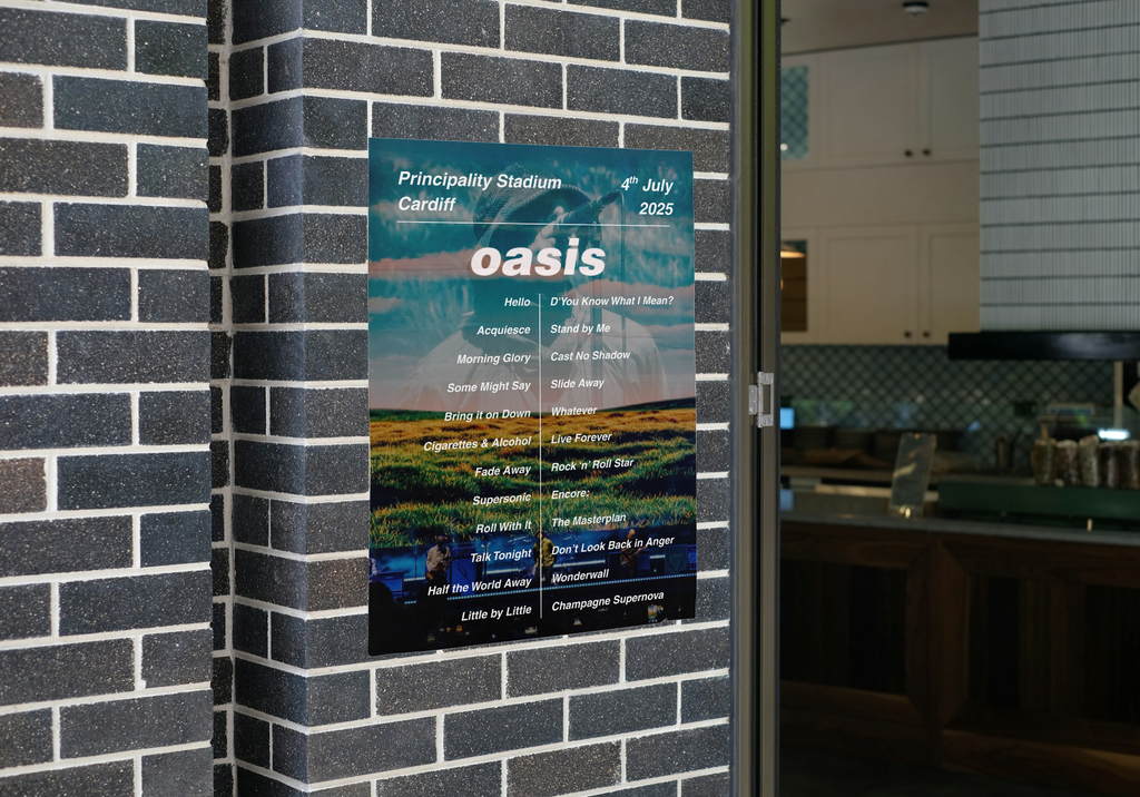 DIGITAL Oasis Setlist Print - All Dates