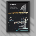 Oasis Sydney Setlist Print - Night Two 8th Nov