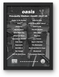 Oasis Cardiff DIGITAL Setlist Print - Both Dates