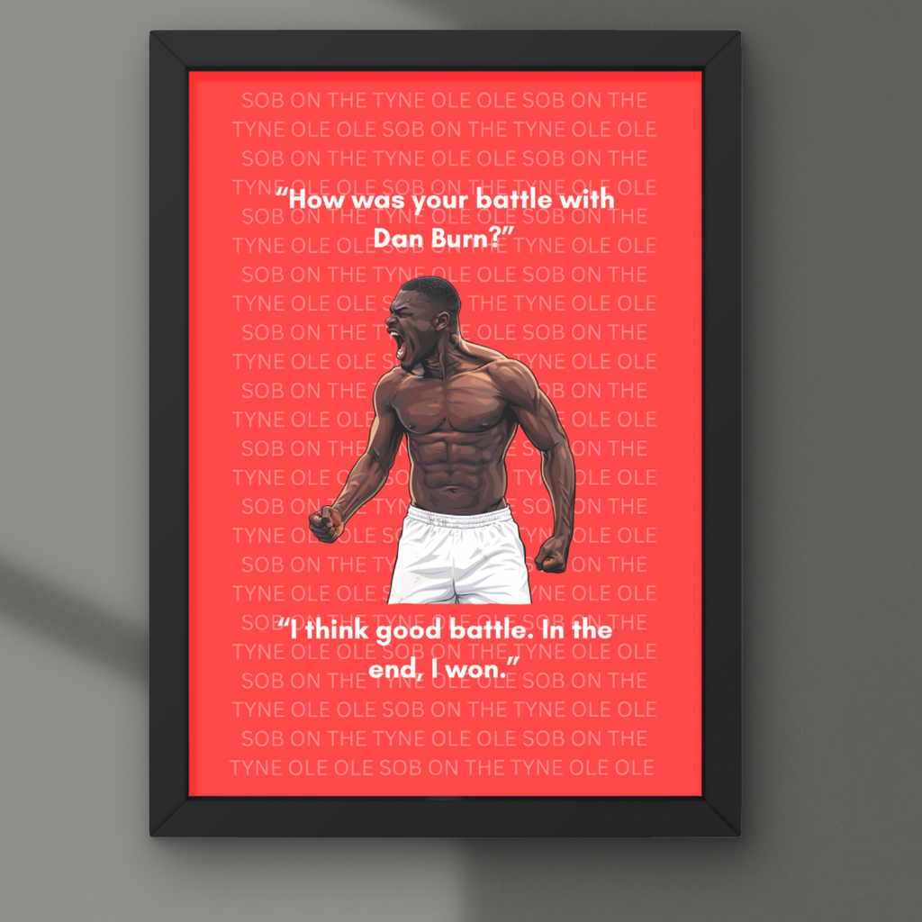 ‘How was your battle?’ derby Print