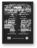 Oasis Edinburgh DIGITAL Setlist Print - All Dates