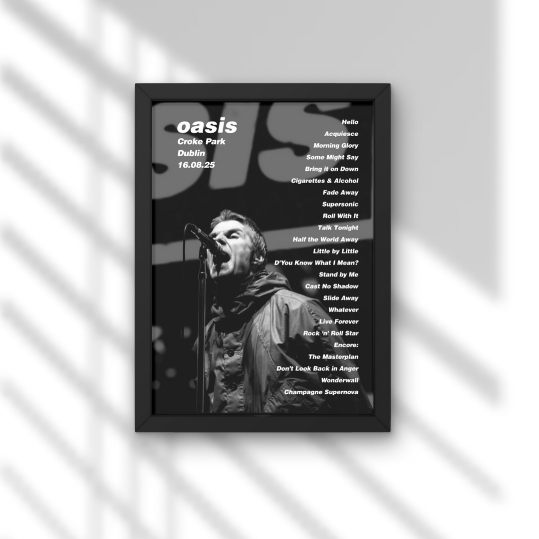 Oasis Dublin Print New Design - Both Dates