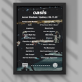 Oasis Sydney DIGITAL Setlist Print - Night Two 8th Nov