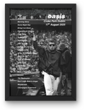 Oasis Dublin DIGITAL Setlist Print - All Dates
