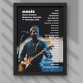 Oasis Melbourne Setlist Print Night Two 4th Nov
