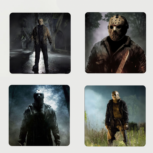 Horror Movie 4 Coaster Sets - Freddy - Jason - The Shining - Halloween plus many more!