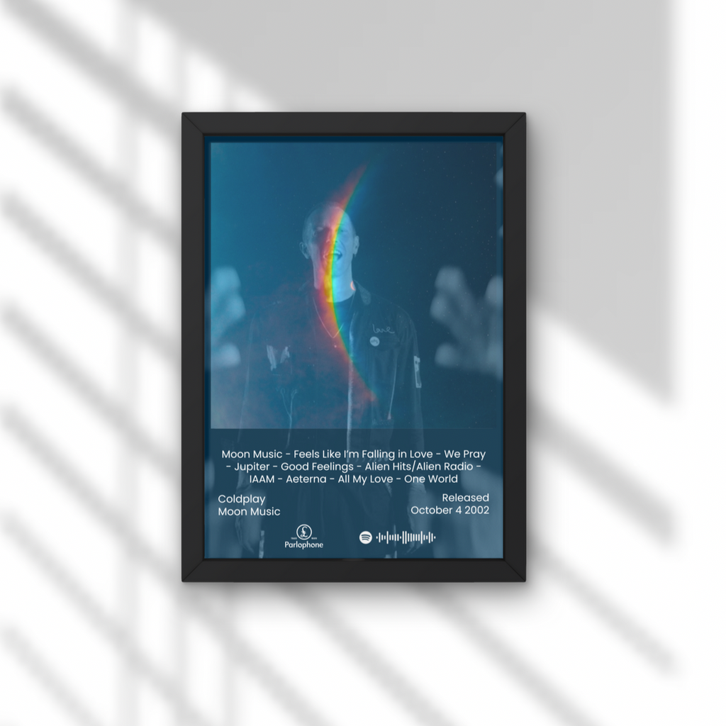 Coldplay Moon Music Album Print