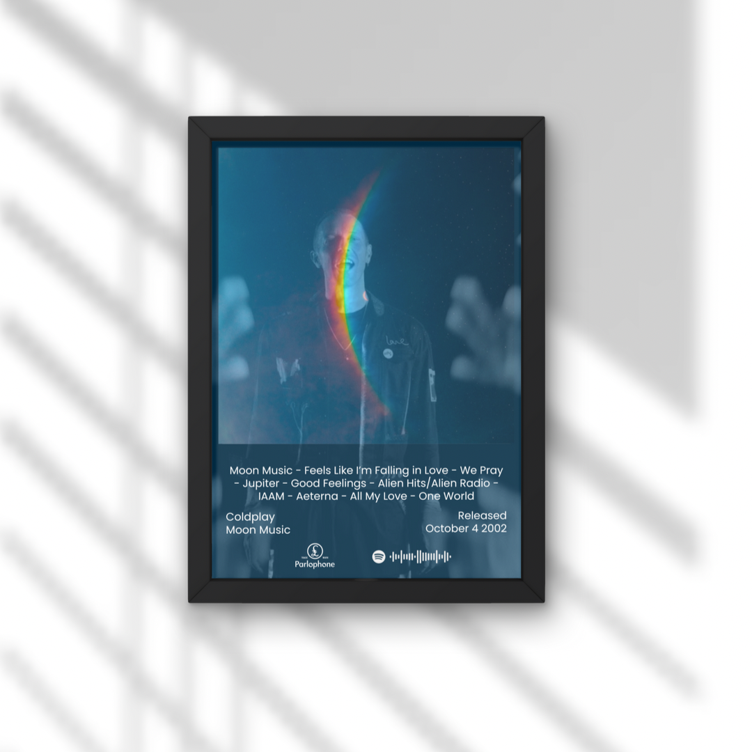Coldplay Moon Music Album Print