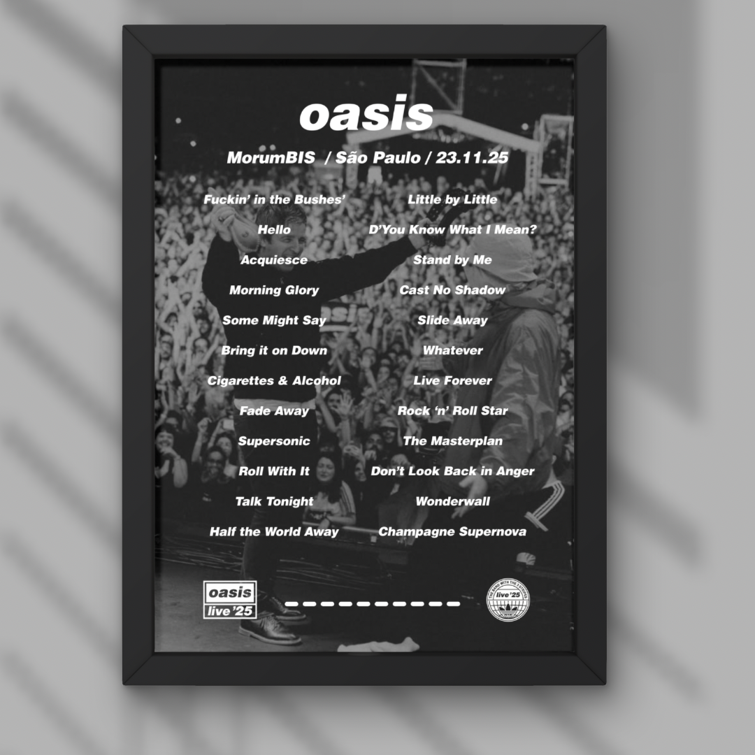 Oasis São Paulo Brazil 23/11/25 Setlist Print