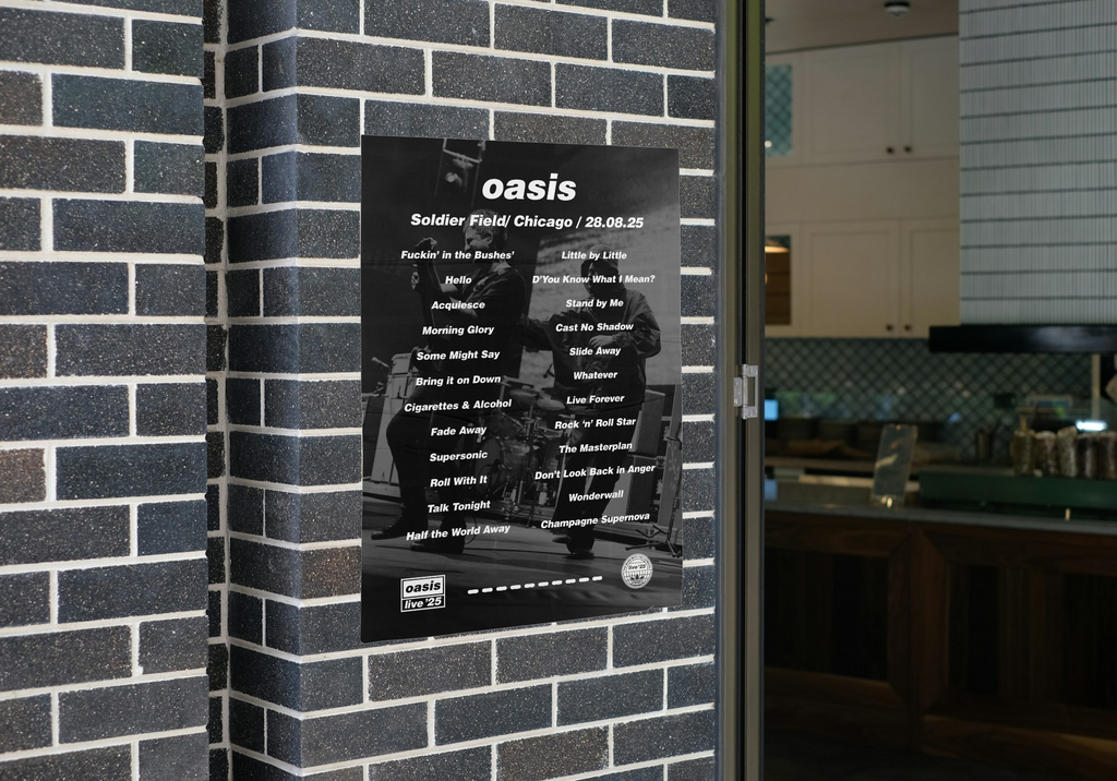DIGITAL Oasis Chicago Setlist Print - Both Dates