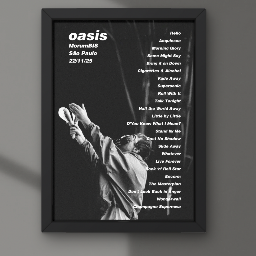 DIGITAL Oasis São Paulo Brazil 22/11/25 Setlist Print