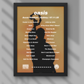 Oasis Sydney Setlist Print - Night One 7th Nov