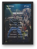 Iron Maiden Glasgow Setlist Poster | All Dates Avail | A1-5 Frame Option