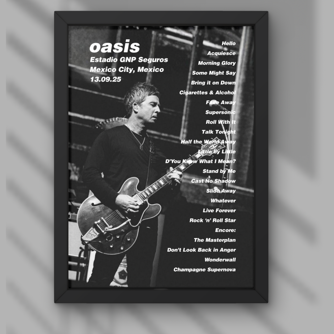 DIGITAL Oasis Mexico City Setlist Print - Both Dates (Copy)