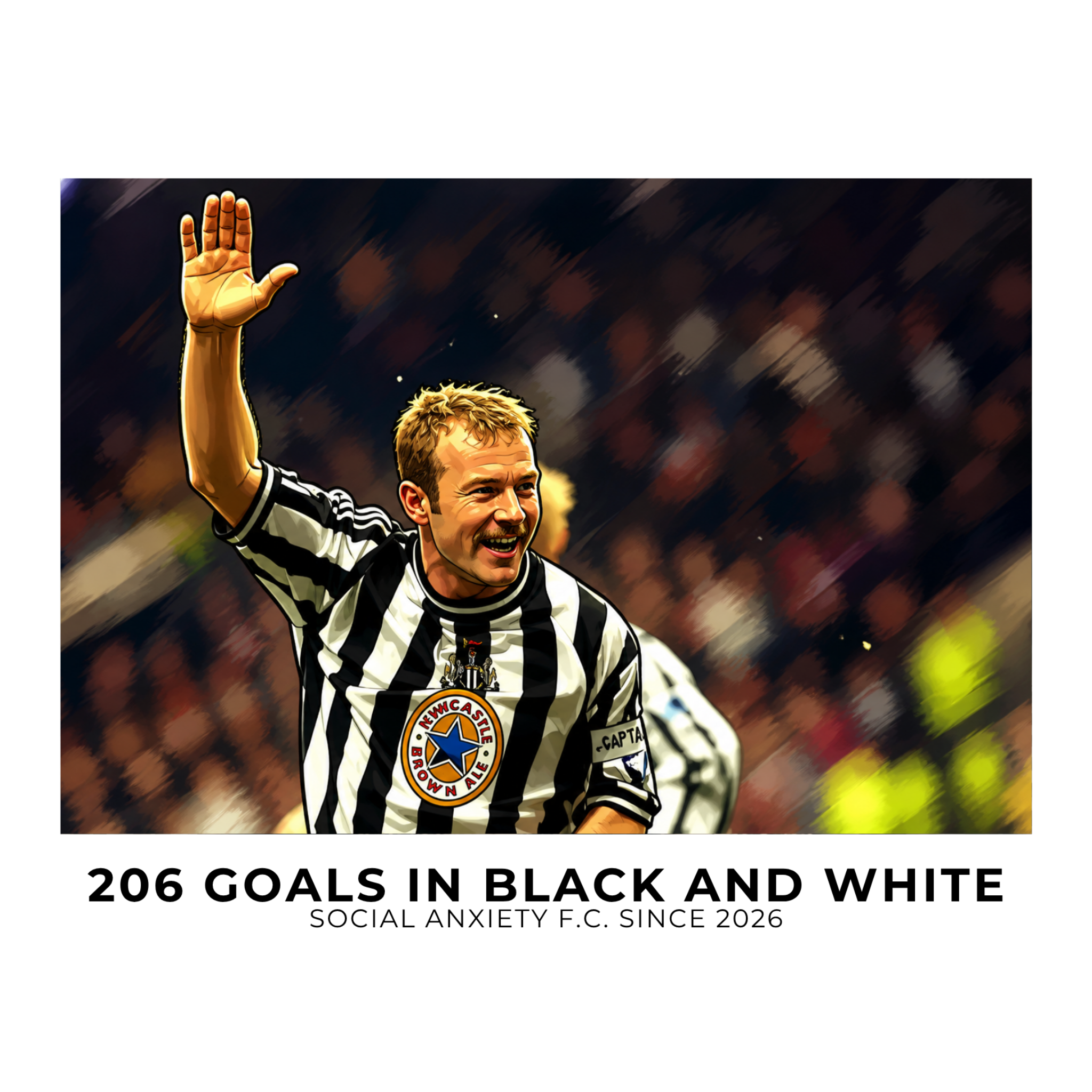 206 Goal in Black & White // T-Shirt by Social Anxiety F.C.