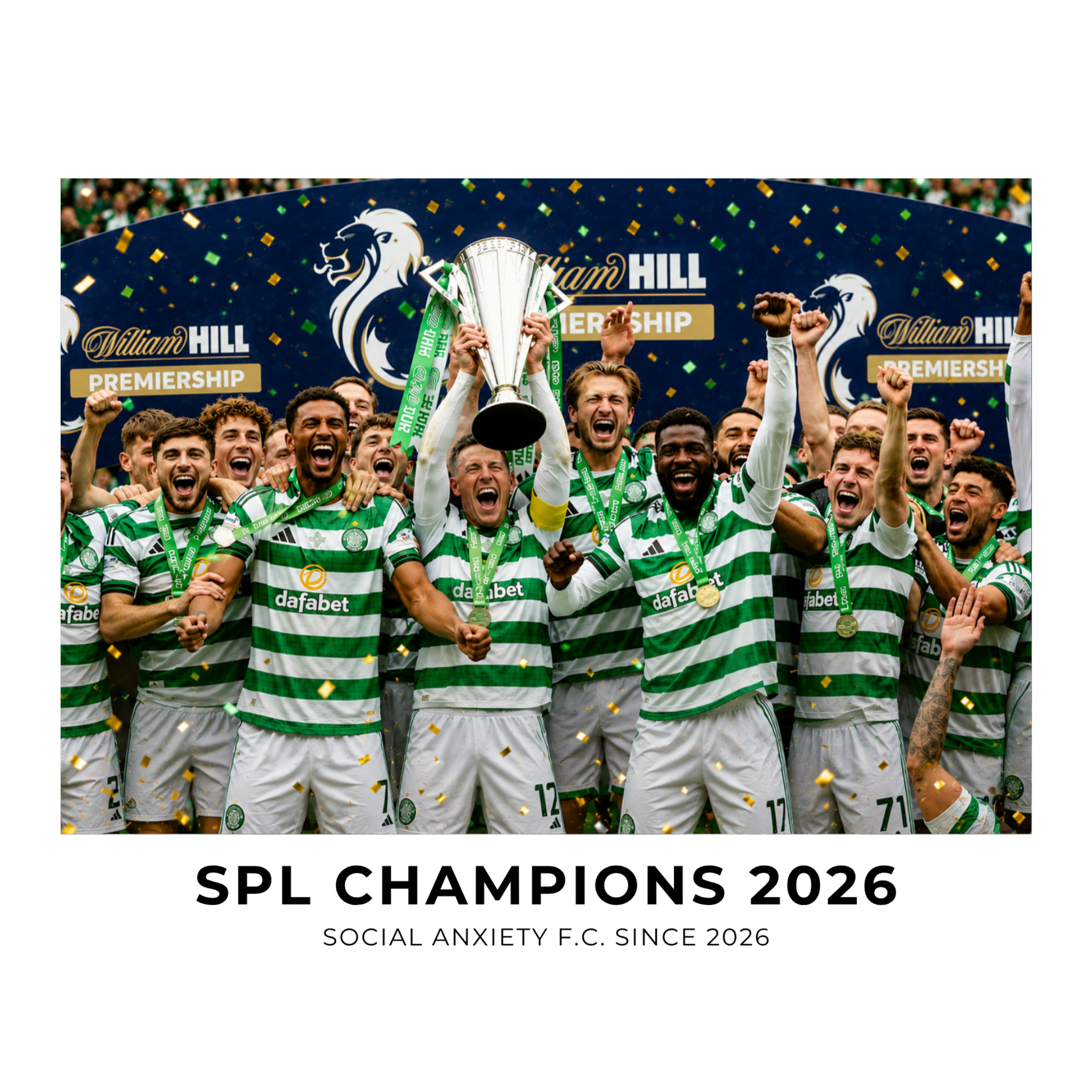 Celtic SPL Champions 2026 // T-Shirt by Social Anxiety F.C.