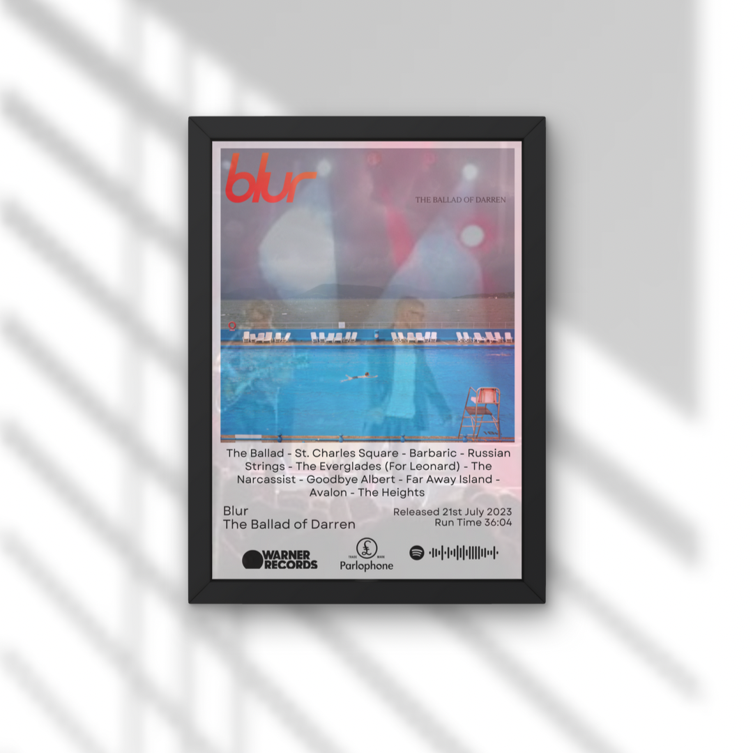 Blur Album Prints - ALL NINE AVAILABLE - A1 to A5 w/Frame Option