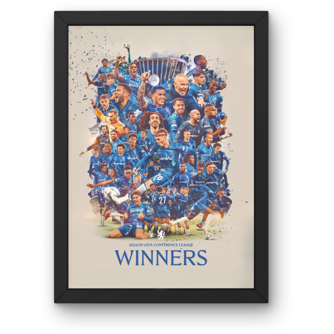 Chelsea Europa Conference Winners 2025 Poster - A1-5 Frame Option