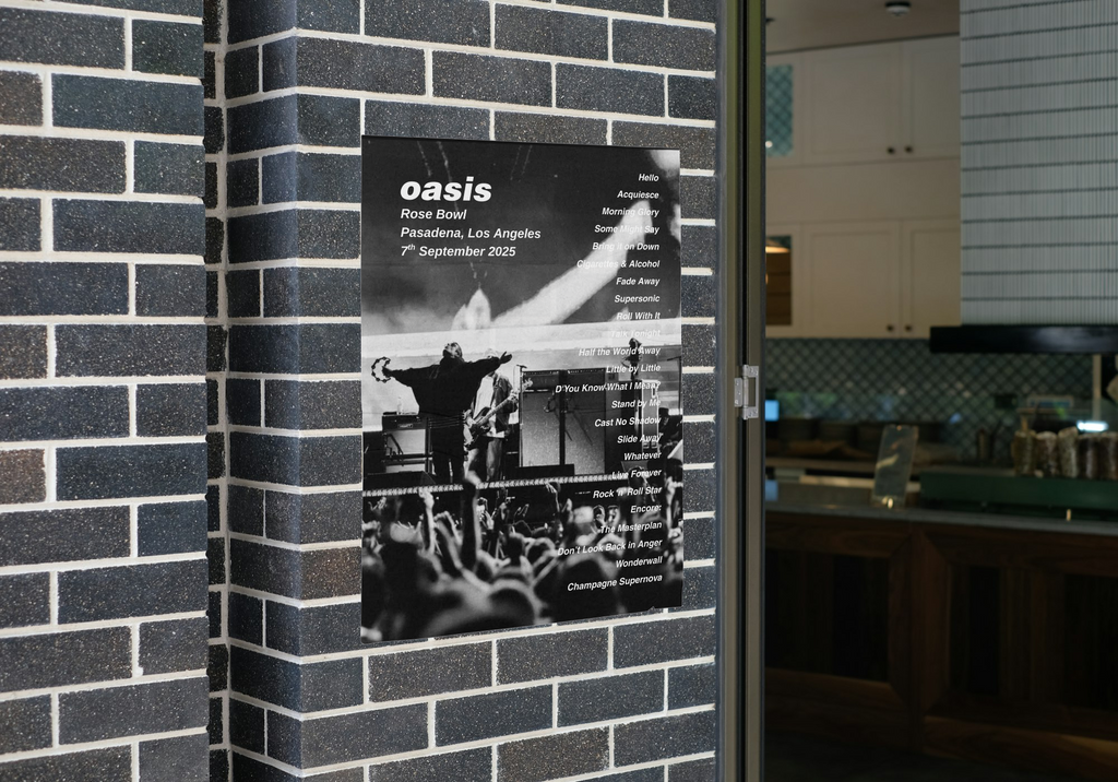 DIGITAL Oasis Los Angeles Setlist Print - Both Dates
