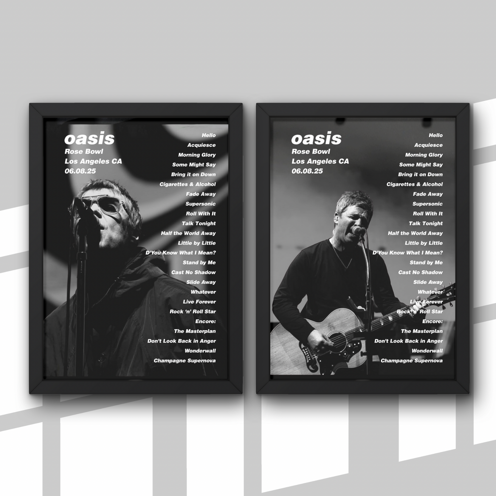 DIGITAL Oasis Los Angeles Setlist Print - Both Dates
